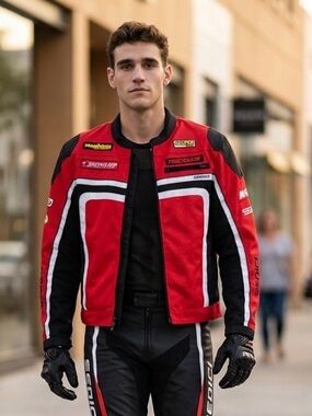 Men's Red and Black Performance Racing Jacket